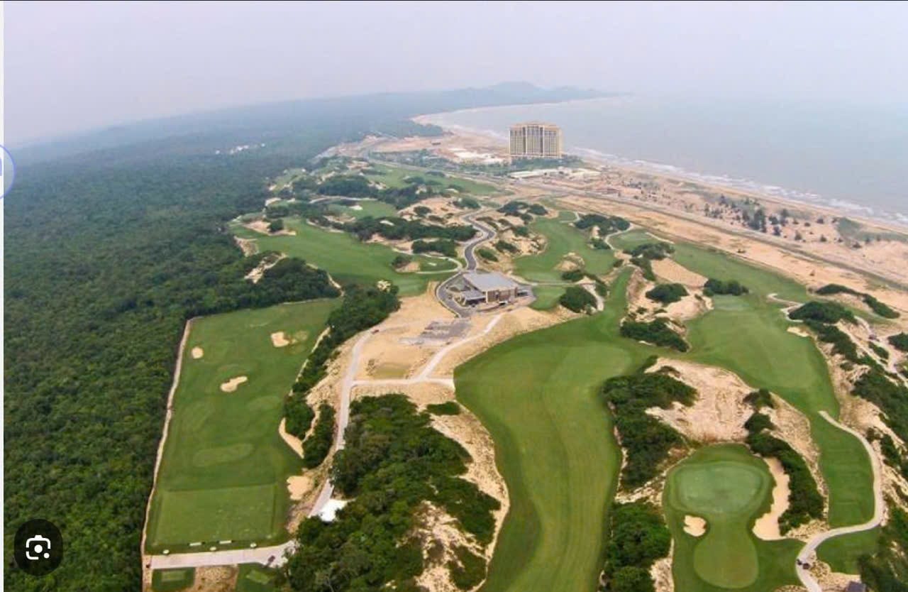 Aerial of master plan and coast