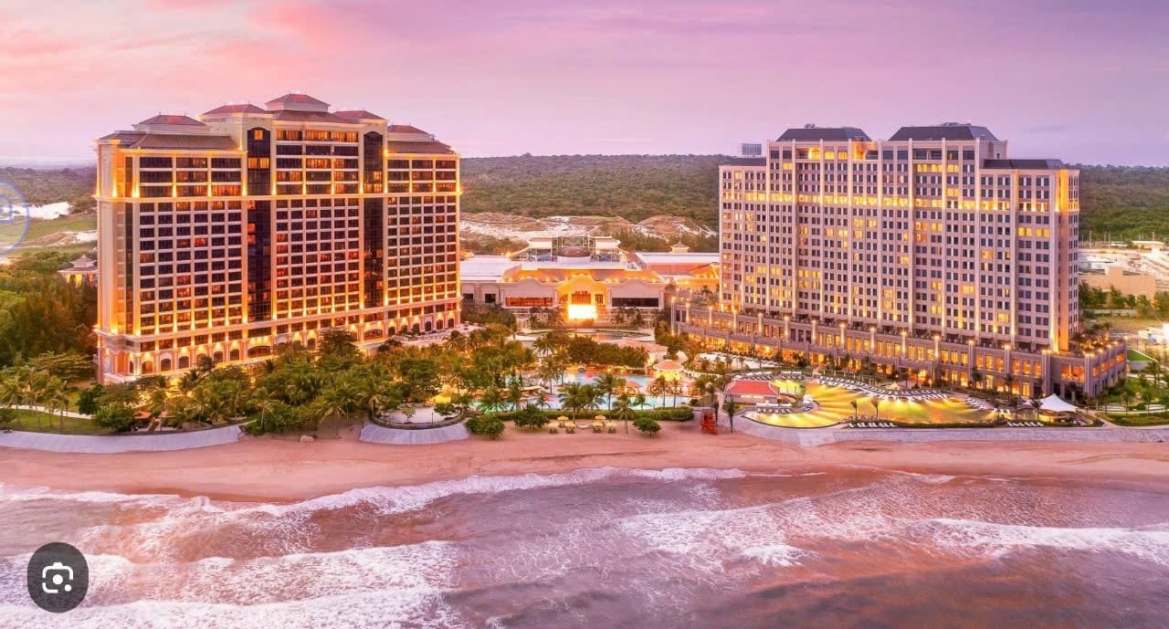 The Grand · Hồ Tràm integrated resort at twilight